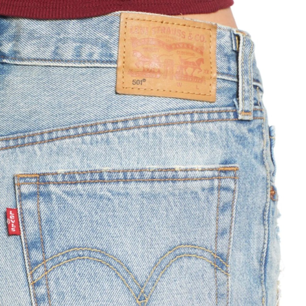 Levi's '501' Patchwork Denim Shorts - image 8